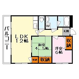 バローゼ3 3階2LDKの間取り