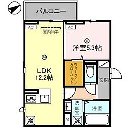 La・Felice 2階1LDKの間取り