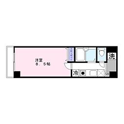 プリオールZEN弐番館 1Kの間取図画像