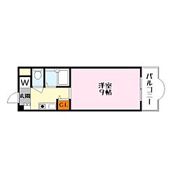 ルネス・アン 1Kの間取図画像