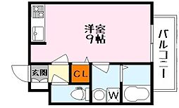 セジュールイハラ 1Kの間取図画像