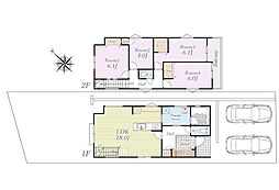 B号棟青葉区新築戸建 2台駐車可 WIC 駅歩9分