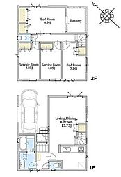 2号棟茅ヶ崎市新築戸建 LDK15帖超 カースぺ