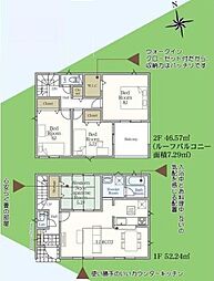 富津市岩瀬 　新築一戸建て　第1　2号棟