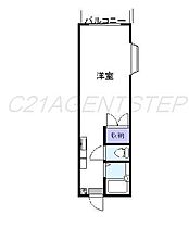 オクトワール宮崎西弐番館 206 ｜ 宮崎県宮崎市大工３丁目82（賃貸マンション1R・2階・22.69㎡） その2