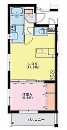 PLAISIR花 1階1LDKの間取り
