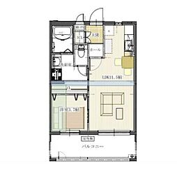 アルテマイスター鶴島 4階1LDKの間取り