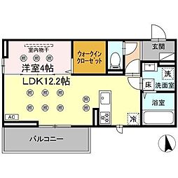 D-resena Solaire 1LDKの間取図画像