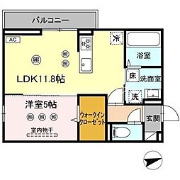 D-resenaKJ 3階1LDKの間取り