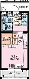 南日本銀行宮崎社宅A棟 ワンルームの間取図画像