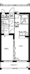 ラヴィドール 1LDKの間取図画像