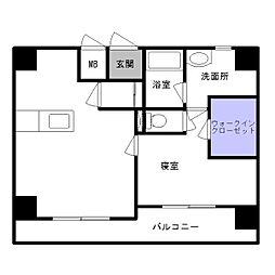 J-7 1LDKの間取図画像