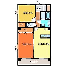 Dolce 2LDKの間取図画像