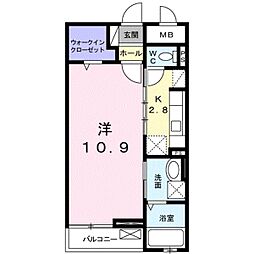 ハート・ピュアN&T 1Kの間取図画像