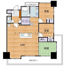 コアマンション橘公園リバーステージ 3LDKの間取り