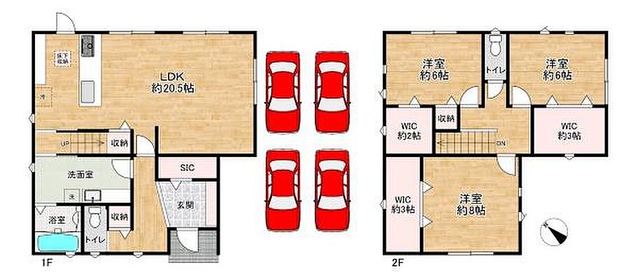 間取り 加古郡稲美町六分一　中古戸建