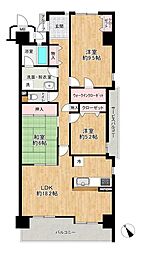 ジークレフ加古川東 3LDKの間取図画像