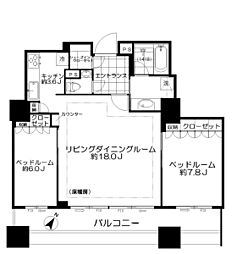 ガレリアグランデ 2LDKの間取図画像