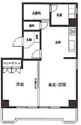 レザミ曙 1LDKの間取図画像