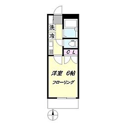 メゾン・アミティエ 1Kの間取図画像