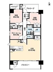 ワコーレ姫路オーナーズレジデンス 2SLDKの間取図画像