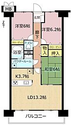 AMEXMANSION東前 3LDKの間取図画像