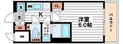 エステムコート心斎橋セントラル 1Kの間取図画像