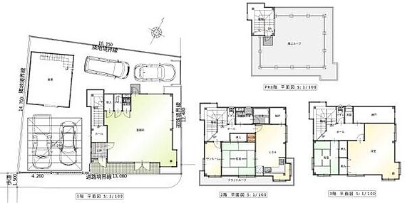 建物間取図。弊...