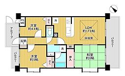 レヂオンス日野 3LDKの間取図画像