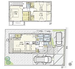 豊橋市三ノ輪町（全6棟）Ｂ号棟セキュレア 3LDKの間取り