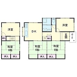 豊橋市新栄町東小向　中古戸建 5DKの間取り
