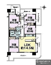 ダイアパレスポートアネックス千葉 4LDKの間取図画像