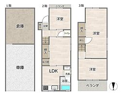 JR東西線 加島駅 徒歩15分 3LDKの間取り