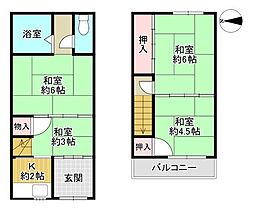 JR片町線(学研都市線) 徳庵駅 徒歩12分 4Kの間取り