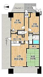 ロータリー新石切 3LDKの間取図画像