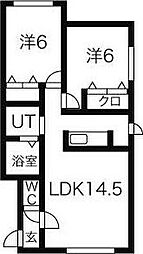 ビサイドパーク20 2LDKの間取図画像