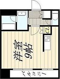 プレジデント豊平 1Kの間取図画像