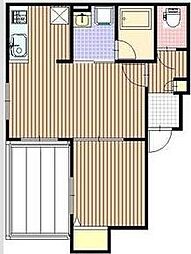 フェリオ 1LDKの間取図画像