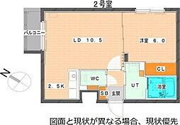 ミ・ピアーチェリヴィエール豊平21 1LDKの間取図画像