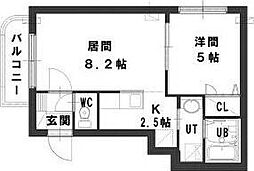 グランメールエレガンス 1LDKの間取図画像