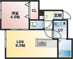 フルハウスN42 1LDKの間取図画像