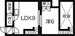 アルページ参番館 ワンルームの間取図画像