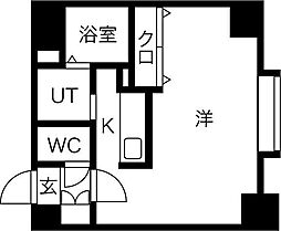 K'SStageAsahimachi 1Kの間取図画像