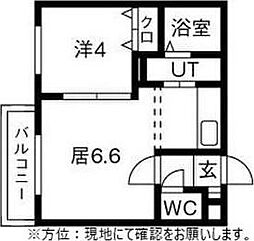 リリアーナ琴似 1LDKの間取図画像