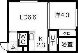 sumika 1LDKの間取図画像