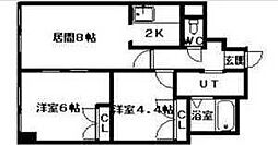 モデュロール 2LDKの間取図画像