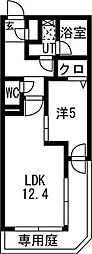 プライムコート平岸 1LDKの間取図画像