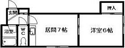T.ハウス 1DKの間取図画像