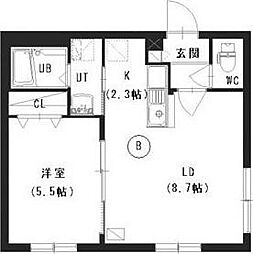 ル・ファール平岸ブランシェ 1LDKの間取図画像
