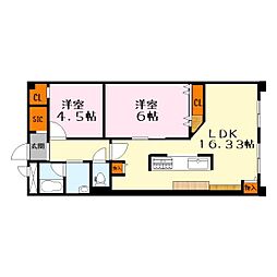 間取図画像 2LDK